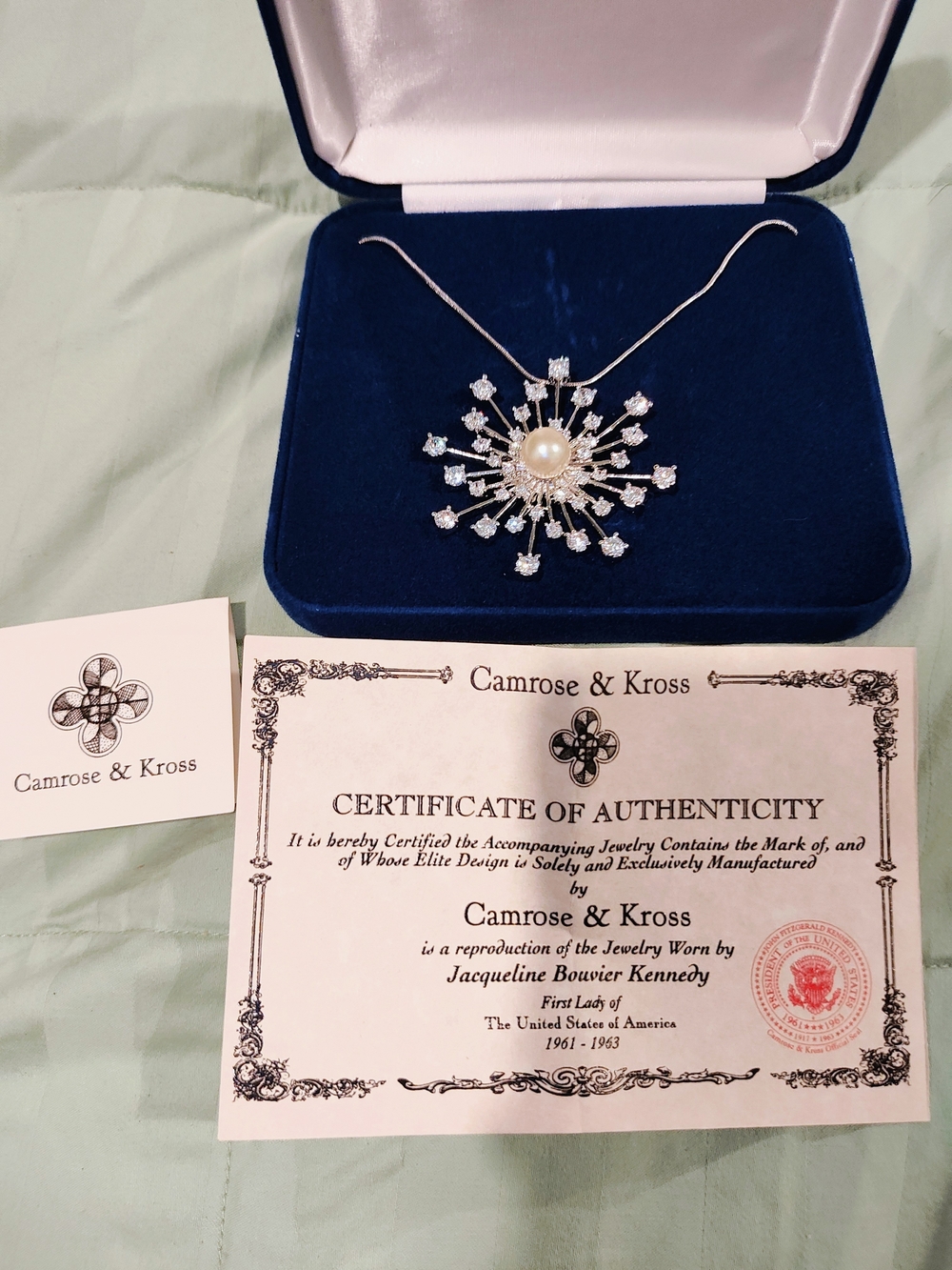 Camrose & Kross Silver-Tone Pearl Starburst Necklace